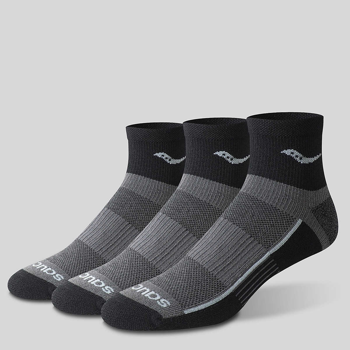 Saucony - Inferno Ultralight Quarter 3-Pack Socks - Black